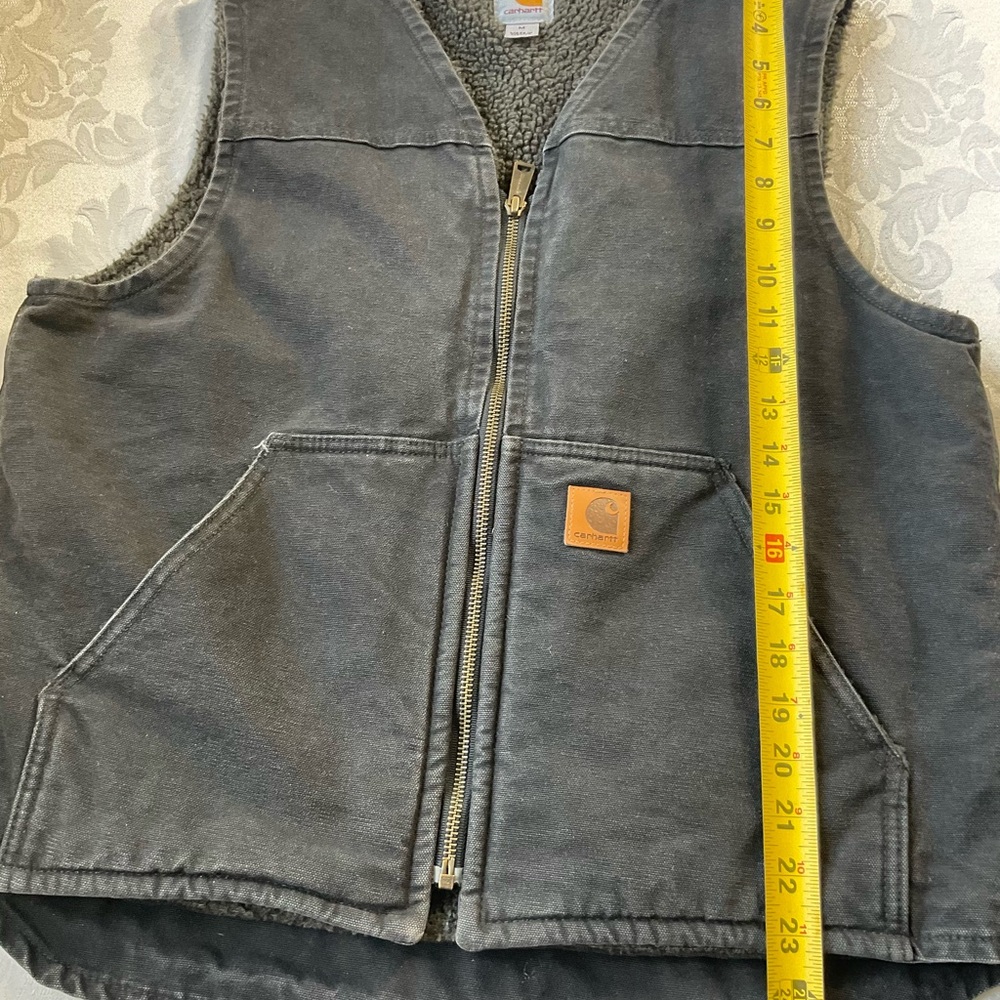 Carhartt Sherpa Fleece Lined Duck Canvas Vest V26 Men's Size Med New Without Tag - Picture 5 of 8